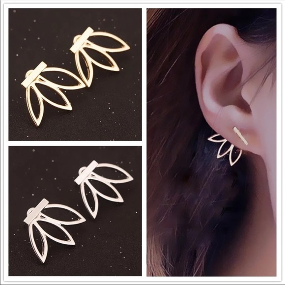 Jewelry - NEW Lotus flower earrings gold 3 for $20